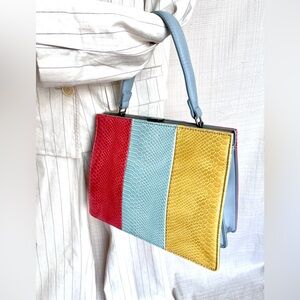 Anthropologie Vintage Inspired Top Handle Handbag Crossbody Tote